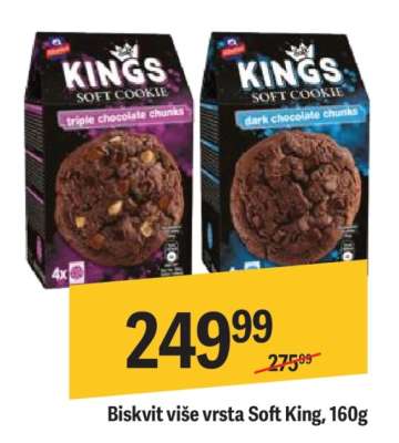 Biskvit više vrsta Soft King, 160g