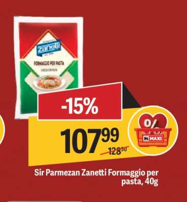 Sir Parmezan Zanetti Formaggio per pasta, 40g