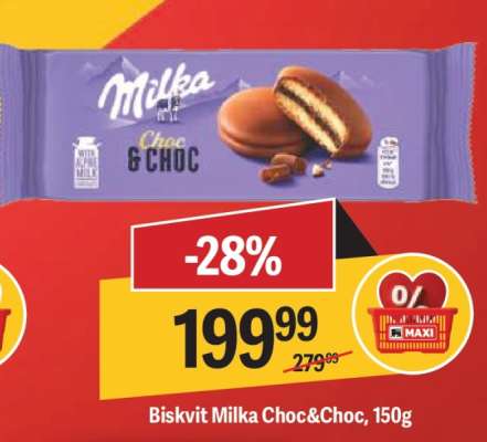 Biskvit Milka Choc&Choc, 150g