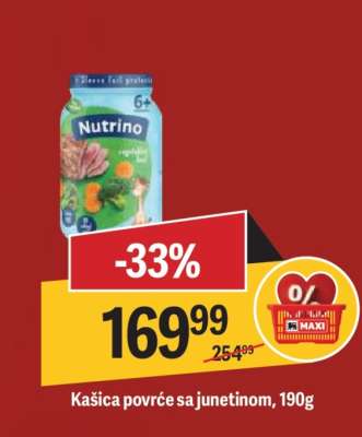 Kašica povrće sa junetinom, 190g