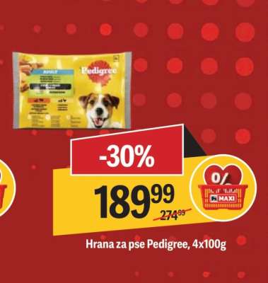 Hrana za pse Pedigree 4x100g