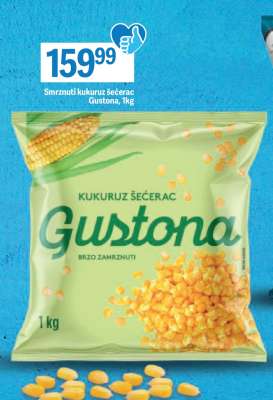 Smrznuti kukuruz šećerac Gustona, 1kg
