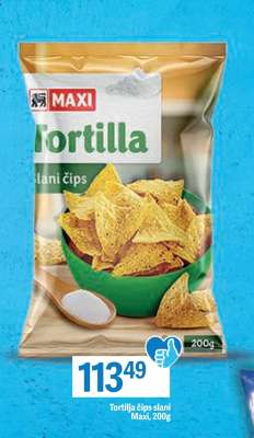 Tortilja čips slani Maxi 200g
