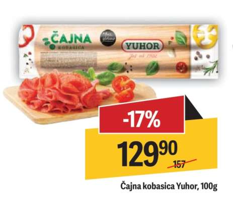 čajna kobasica Yuhor, 100g