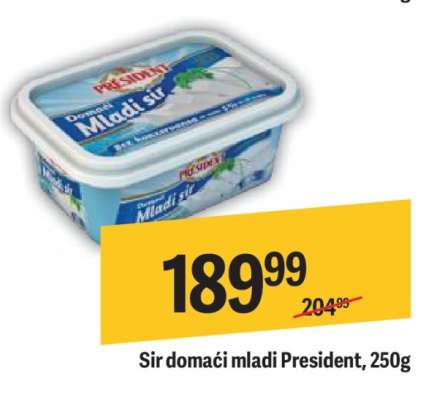 Sir domaći mladi President, 250g