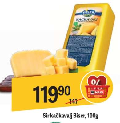 Sir kačkavalj Biser 100g