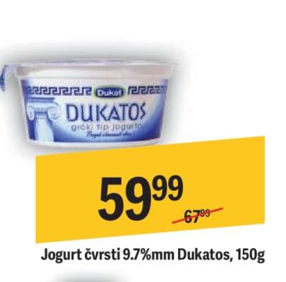 Jogurt čvrsti 9.7 mm Dukatos 150g