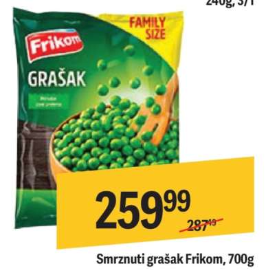 Smrznuti grašak Frikom, 700g