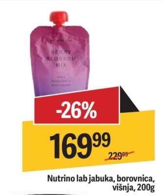 Nutrino lab jabuka/borovnica/višnja, 200g