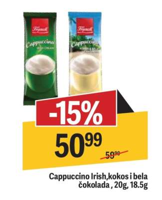 Cappuccino Irish, kokos i bela čokolada