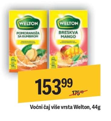 Voćni čaj više vrsta Welton 44g