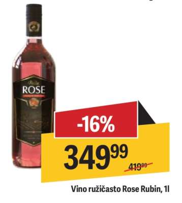 Vino ružicasto Rose Rubin, 1l