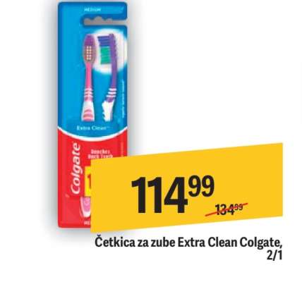 Četkica za zube Extra Clean Colgate, 2/1