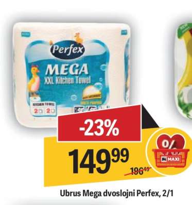 Ubrus Mega dvoslojni Perfex, 2/1