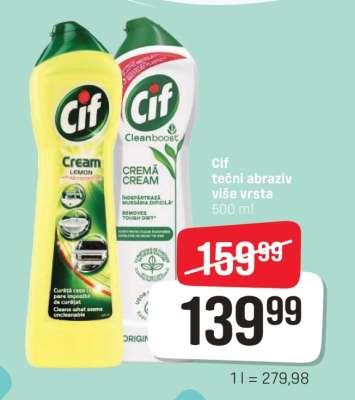 Cif tečni abraziv više vrsta