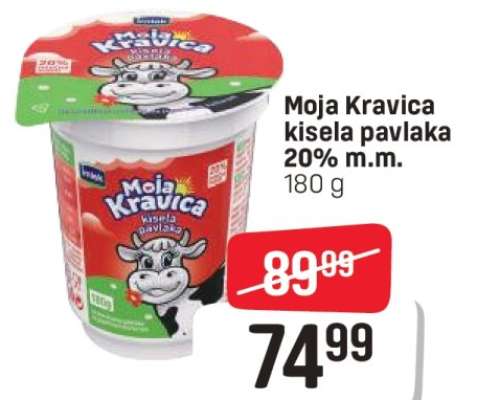 Moja Kravica kisela pavlaka 20% m.m.