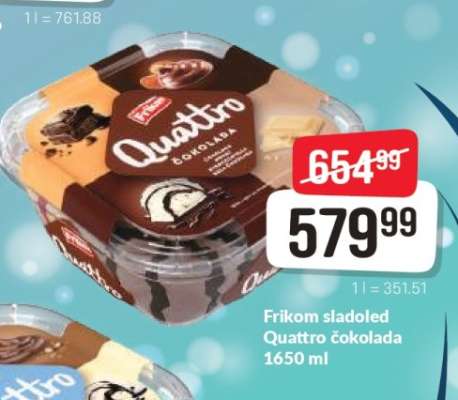 Frikom sladoled Quattro čokolada