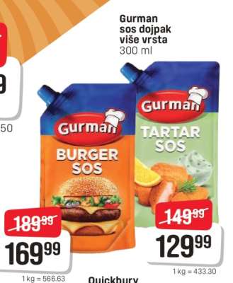Gurman sos doypak više vrsta