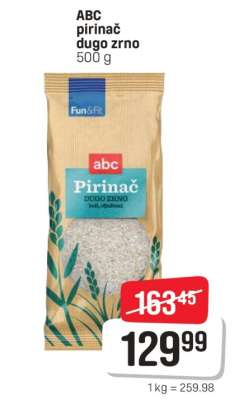 ABC pirinač dugo zrno 500 g