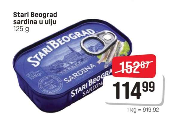 Stari Beograd sardina u ulju