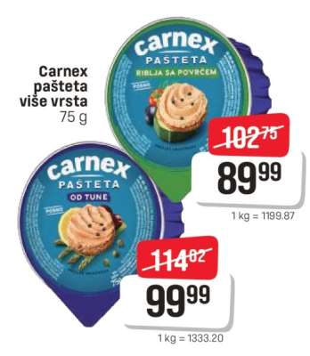 Carnex pašteta više vrsta