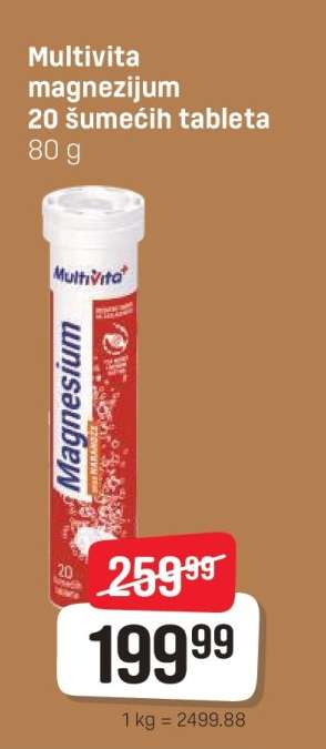 Multivita magnezijum 20 šumećih tableta