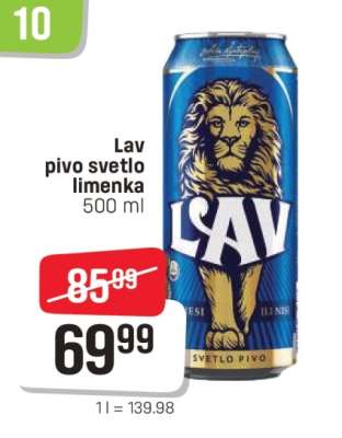 Lav pivo svetlo limenka