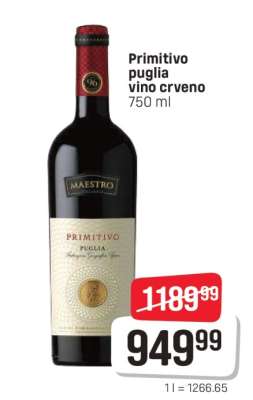 Primitivo Puglia Vino Crveno
