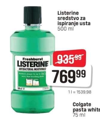 Listerine sredstvo za ispiranje usta