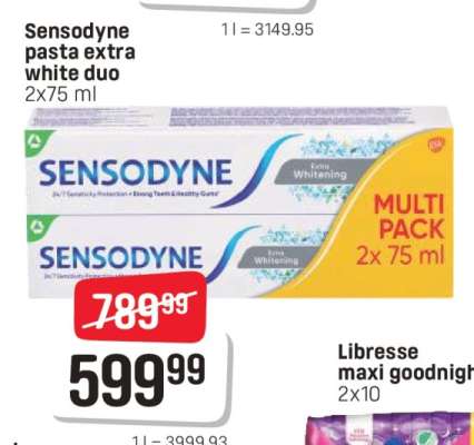 Sensodyne pasta extra white duo