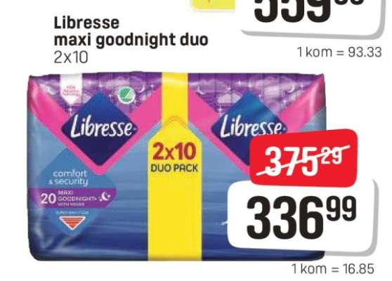 Libresse maxi goodnight duo 2x10