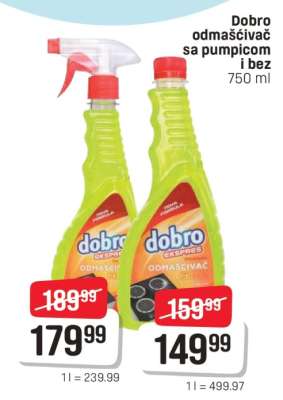 Dobro odmašćivač sa pumpicom i bez