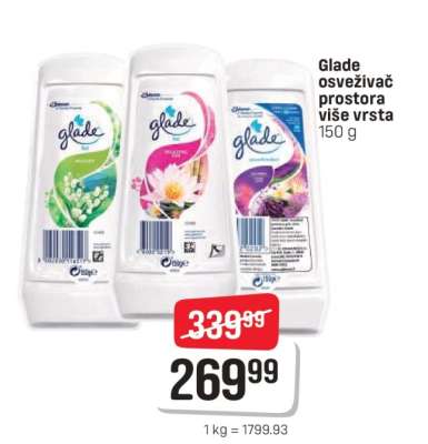 Glade osveživač prostora više vrsta