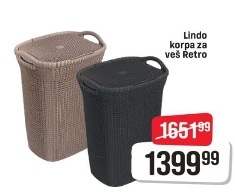 Lindo korpa za veš Retro