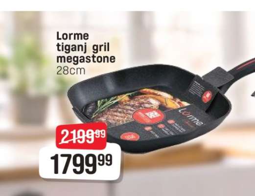 Lorme tiganj gril megastone 28cm