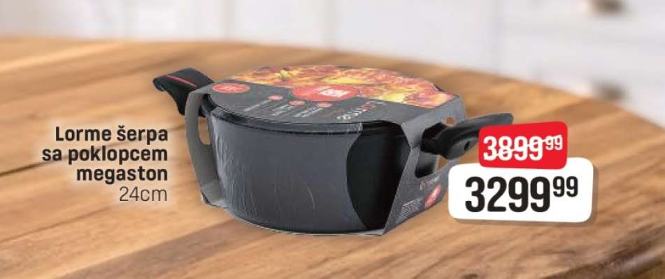 Lorme šerpa sa poklopcem megaston 24cm