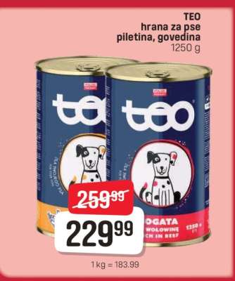 TEO hrana za pse piletina, govedina