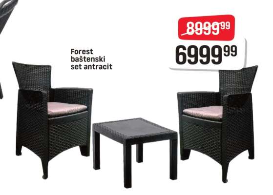 Forest baštenski set antracit