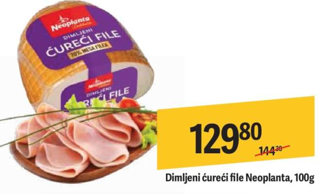 Dimljeni ćureći file Neoplanta, 100g