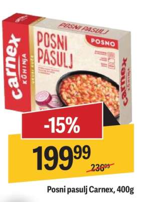 Posni pasulj Carnex 400g