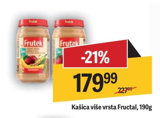 Kašica više vrsta Fructal, 190g