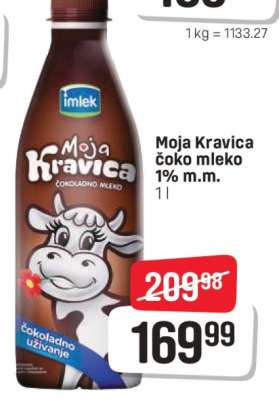 Moja Kravica čoko mleko 1% m.m.