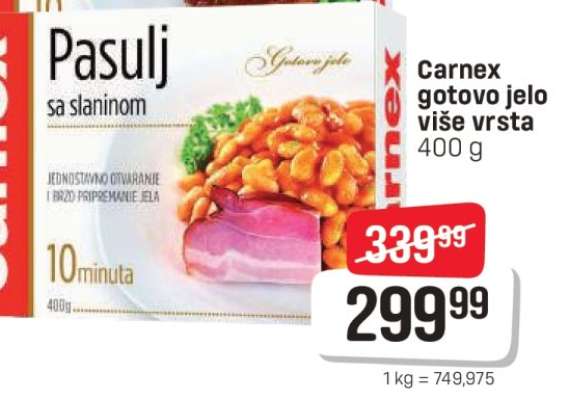 Carnex gotovo jelo više vrsta