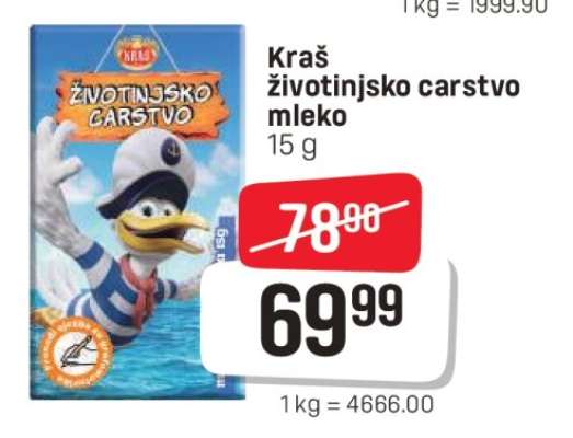 Kraš životinjsko carstvo mleko