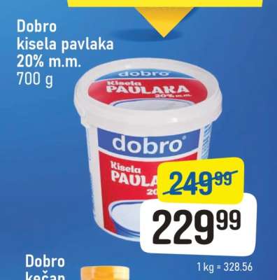 Dobro kisela pavlaka 20% m.m.