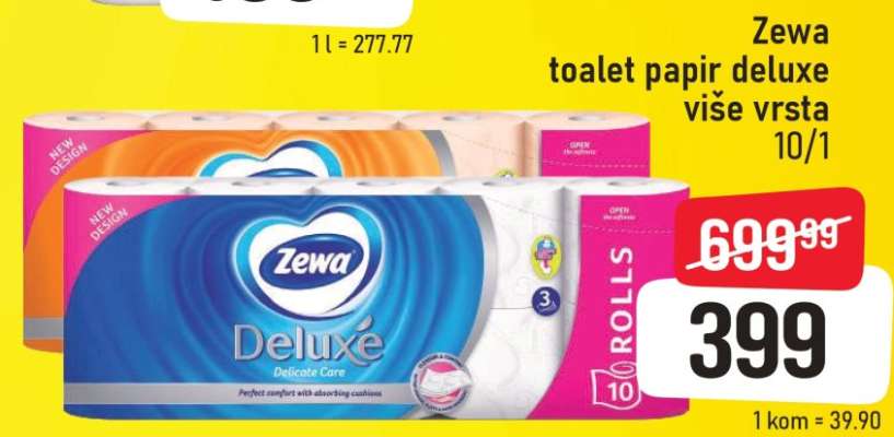 Zewa toilet paper deluxe