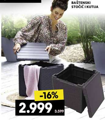 BAŠTENSKI STOČIĆ I KUTIJA