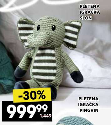 PLETENA IGRAČKA SLON