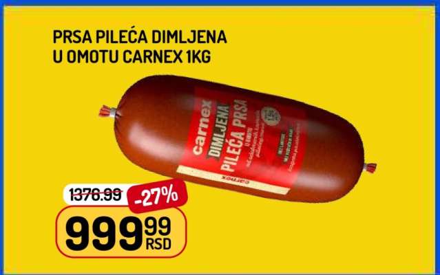 Prsa pileća dimljena u omotu Carnex 1kg