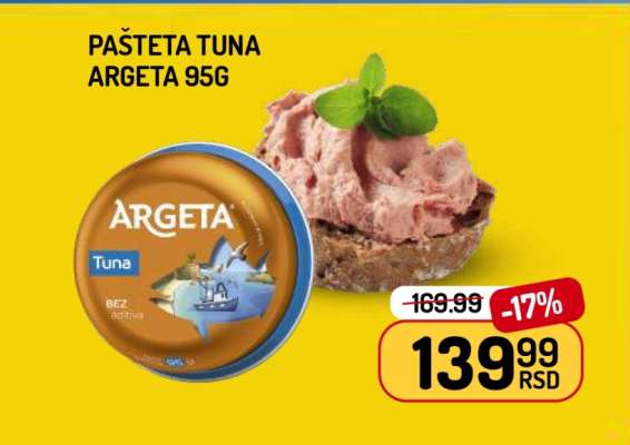 PAŠTETA TUNA ARGETA 95g